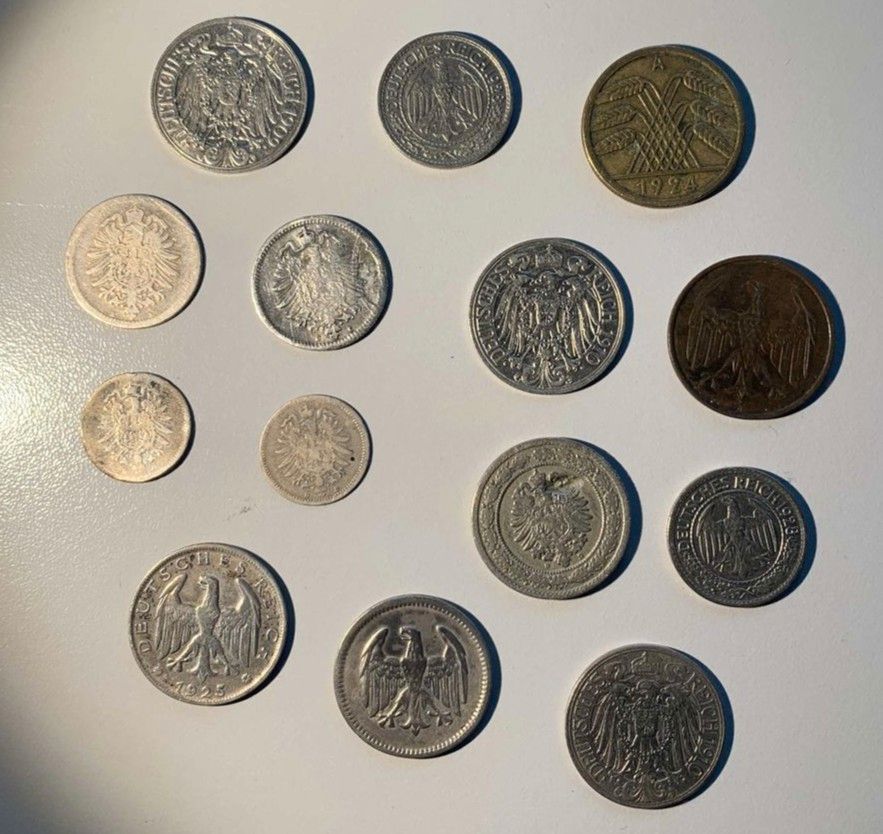 Lot Münzen Deutsches Reich mit Silbermünzen in Dresden