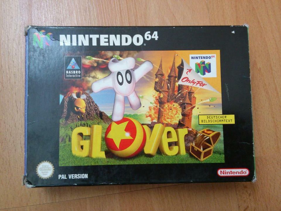 Nintendo 64 N64 Spiel Game Glover Genre Adventure mit OVP + Anl. in Hannover
