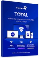 F-SECURE TOTAL SECURITY & VPN 2024 (15Monate/7Geräte) Baden-Württemberg - Freudenstadt Vorschau