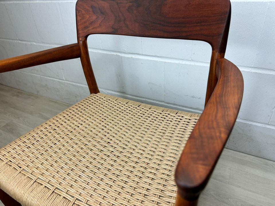 Vintage Teak papercord MØLLER Stuhl armchair No. 56 danish 60er in Delmenhorst