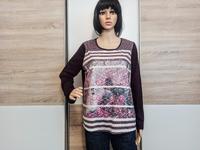 Langarm-Shirt in burgunderrot mit weiße Streifen von Bonita Berlin - Hellersdorf Vorschau