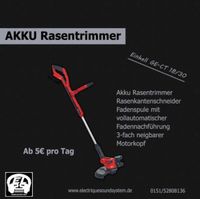 [VERMIETUNG] Einhell Akku Rasentrimmer / Rasenkantenschneider Sachsen-Anhalt - Magdeburg Vorschau