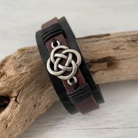 KELTISCHER KNOTEN, breites Lederarmband, unisex,Keltenschmuck Baden-Württemberg - Keltern Vorschau