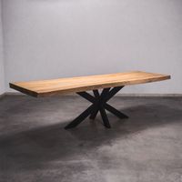 Baumstamm Esstisch 2.8m x 0.85m Nachhaltig Massivholztisch aus 1 Stück Holz Bohlentisch Baumkantentisch Baumstammkanten Wohnzimmertisch Holztisch Design Tisch Stahlbeine Edelstahl Tischbeine Nordrhein-Westfalen - Ochtrup Vorschau