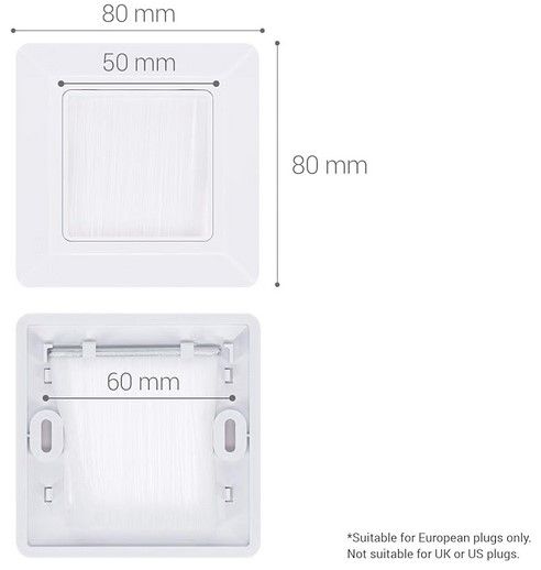 KwMobile Blende Kabeldurchführung Unterputzdose o.Wandmontage 2St in Oberkrämer