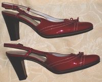 Pumps 40 Rot Lack Ferri Italia komplett aus Leder High Heels 8cm Nordrhein-Westfalen - Velen Vorschau