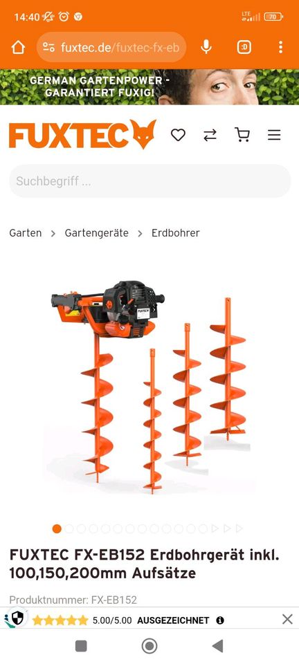 Erdlochbohrer zu vermieten / Verleih in Schöllnach