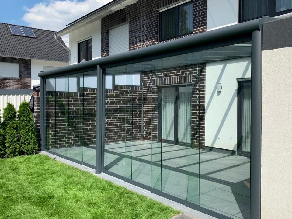 TERRASSENÜBERDACHUNG ALU PREMIUM ANTHRAZIT MIT 8MM VSG GLAS in Eberstadt