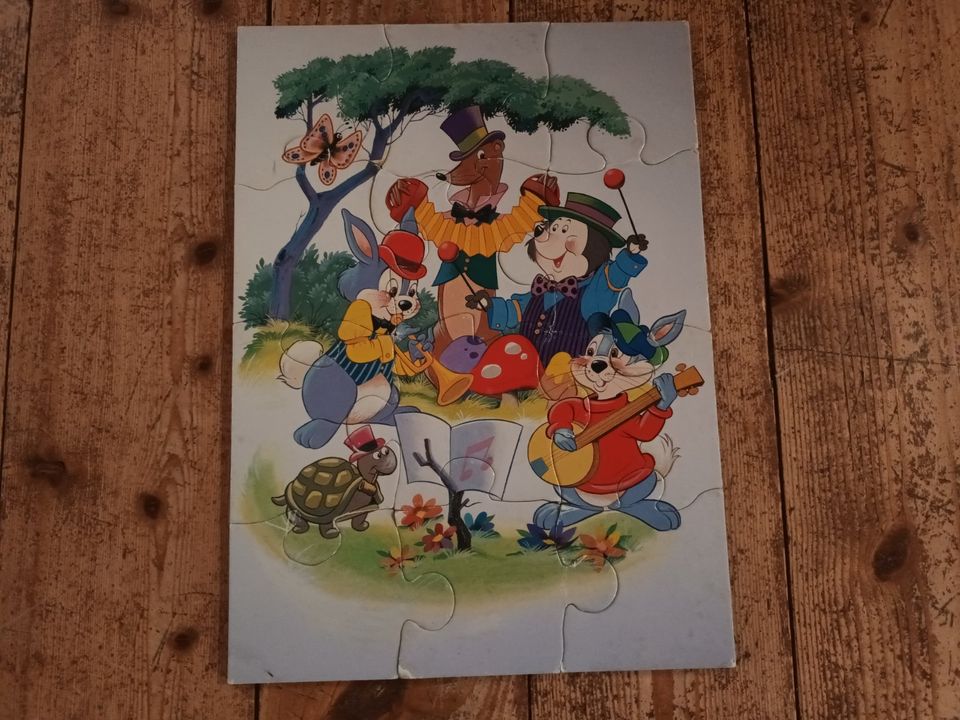 Kinder Puzzle "Tier Musikanten" 12 Teile ca.35 Jahre alt in Kaisheim