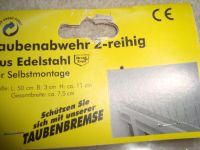 NEU  WIP Taubenabwehr Taubenbremse 2 - reihig Edelstahl Schleswig-Holstein - Gettorf Vorschau