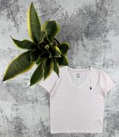 Women Polo Ralph Lauren Pink White Striped Top T Shirt Berlin - Spandau Vorschau