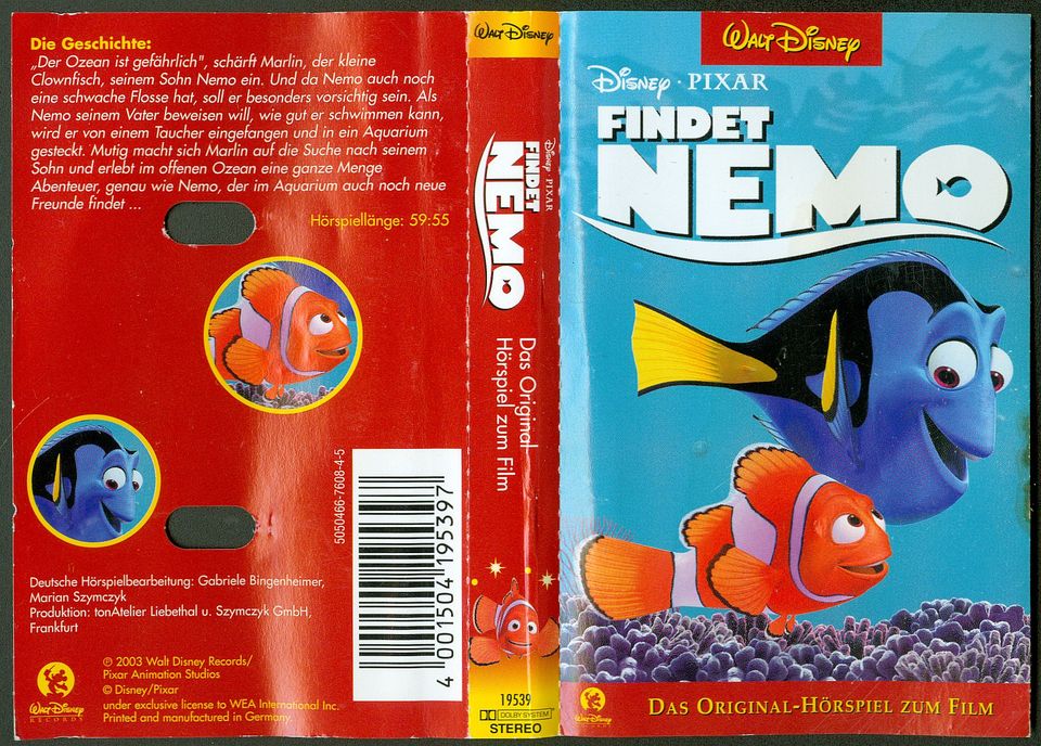 Findet Nemo, Walt Disney, Disney Pixar Hörspiel MC 2003 in Bautzen