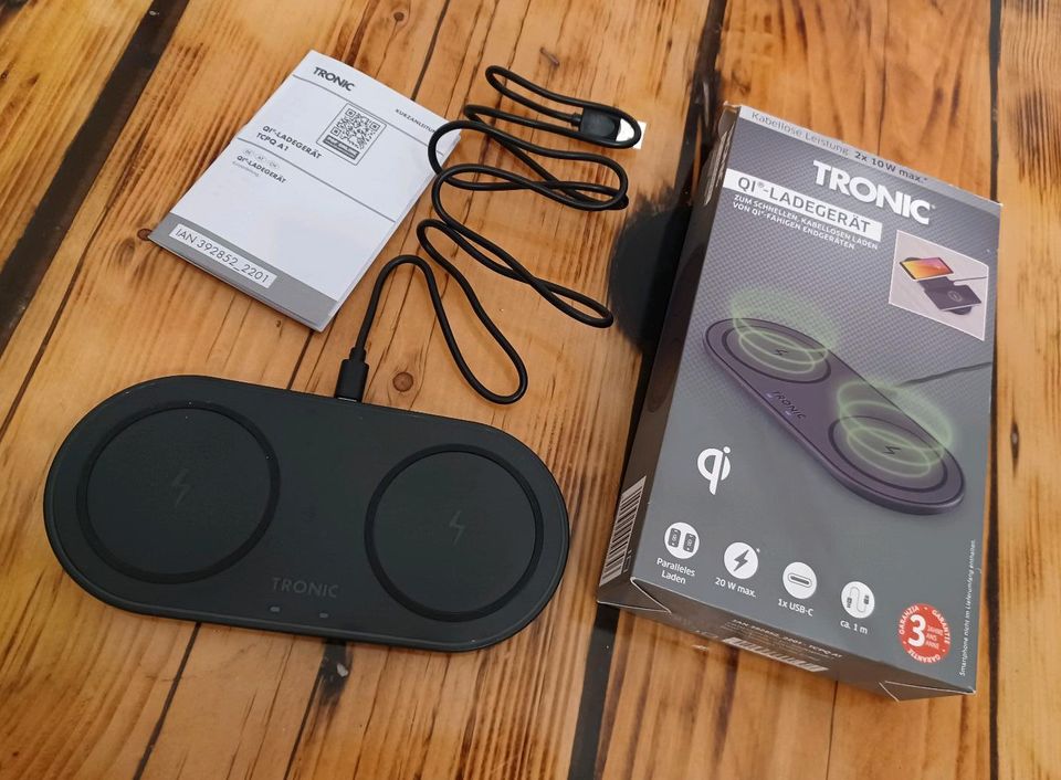 Tronic QI Ladegerät kabellos wireless USB C Parallel Induktion 20 in Schwedt (Oder)