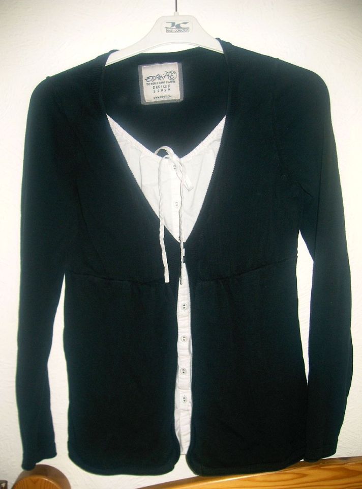 flotter Pulli mit Bluseneinsatz,"ESPRIT", 38/40, schwarz 100% BW in Köln