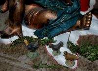 Antike Krippenfiguren Masse Figuren Hühner Elastolin Nordrhein-Westfalen - Neuss Vorschau