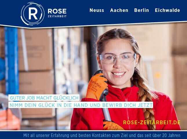 Rose Neuss: Lagerhelfer (m/w/d) in Grevenbroich