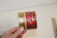 2x geschenkband band Weihnachten rot Gold neu 3m Bayern - Markt Schwaben Vorschau