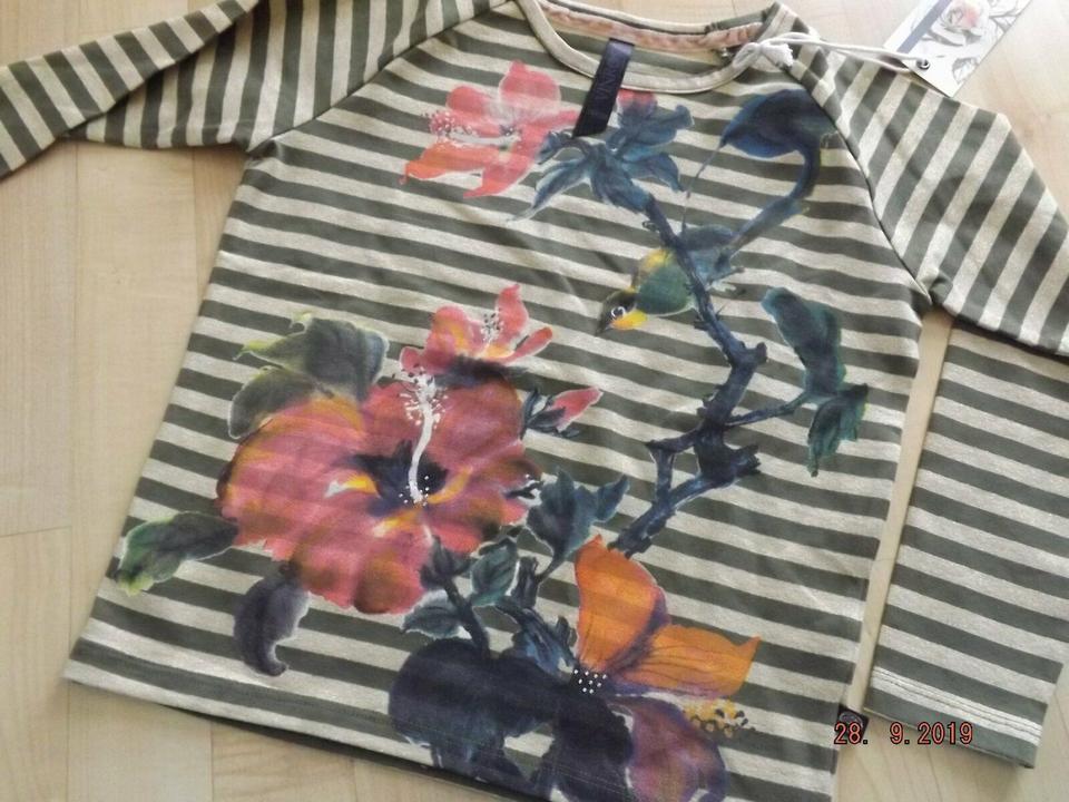 Langarmshirt Shirt Vinrose Glitzer Vogel Mädchen 110 116 NEU in Florstadt