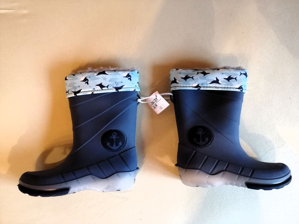 NEU 26 / 27 Gefütterte GUMMISTIEFEL Blinkies - für Zwillinge in Forchheim