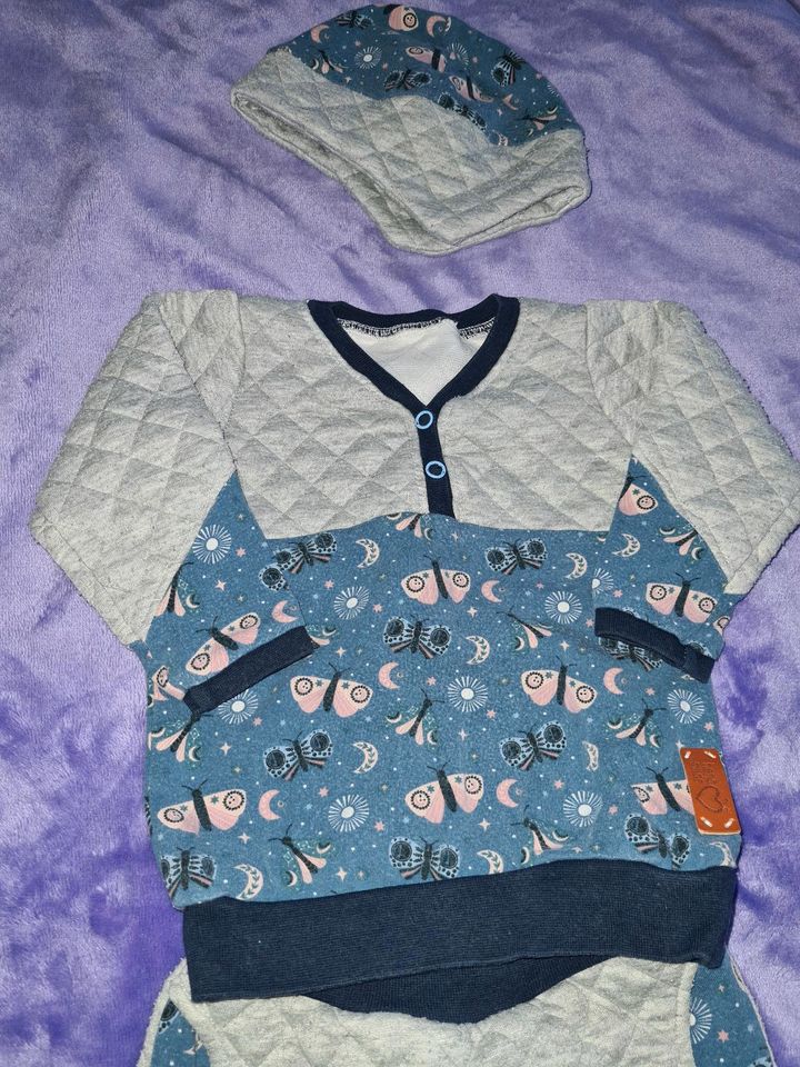 Handmade Mädchen oder Jungen Set Schmetterlinge Gr 74 in Bördeland