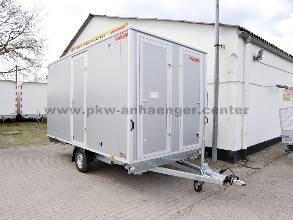 MOBI4211 Bauwagen 8-Personen Chemie-WC Lager 1300kg 413x217x212cm Mannschafstwagen in Stuhr