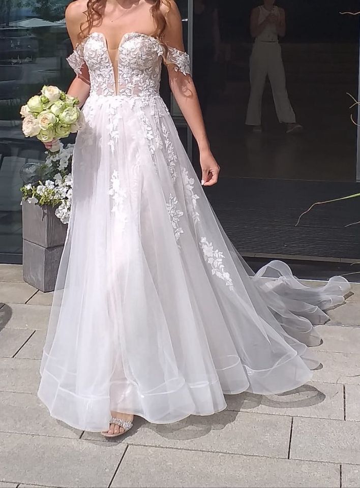 Justin Alexander Brautkleid - Größe 36/38 in Rohrbach