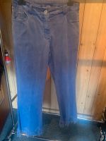 Blaue Stretch Jeans mit Fransen, neu Größe 42/44 Niedersachsen - Braunschweig Vorschau