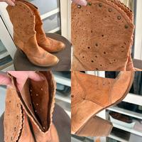 Boho Leder Boots Stiefel 39/40 lockerer Schaft Ibiza Hippie Bayern - Rosenheim Vorschau
