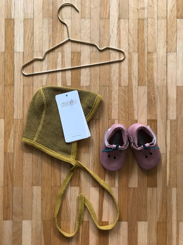 Curry/Gold: NEU! Strickhäubchen|Bonnet|Mütze von Disana_Gr 62/68 in Stuttgart