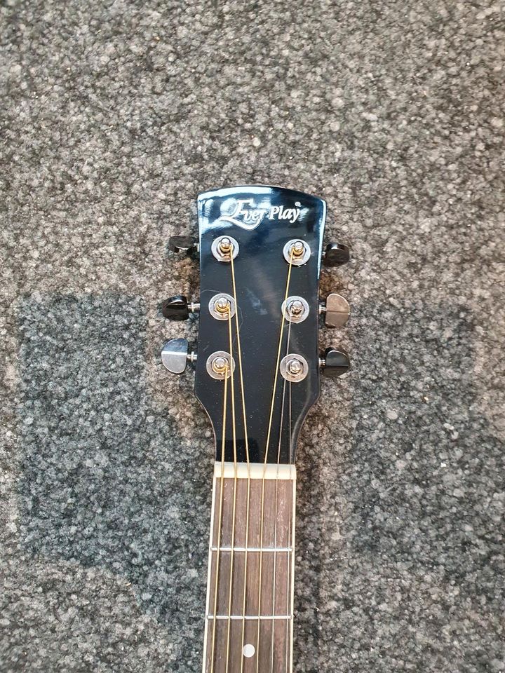 Gitarre schwarz Everplay AP-400-BK Westerngitarre in Hannover