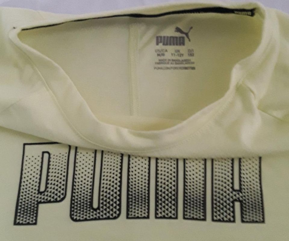 Puma Sportshirt Funktionsshirt T-Shirt gelb Gr. 152 in München