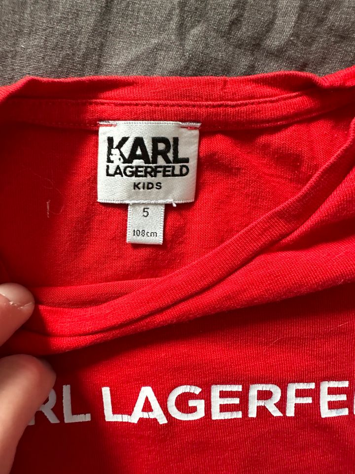 Langarmshirt Gr 104 Karl Lagergeld rot in Centrum