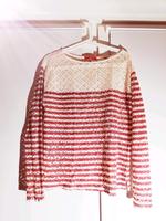 Bluse Pullover Shirt Lochmuster creme rot transparent festlich Huchting - Mittelshuchting Vorschau