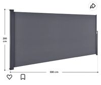 Juskys Seitenmarkise Dubai Neu 500 x 200 cm + 1 Bodenhalterung Baden-Württemberg - Schwieberdingen Vorschau