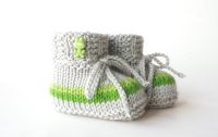 NEU Babyschuhe gestrickt Frosch Strickschuhe Baby grau grün Sachsen - Reinhardtsdorf-Schöna Vorschau