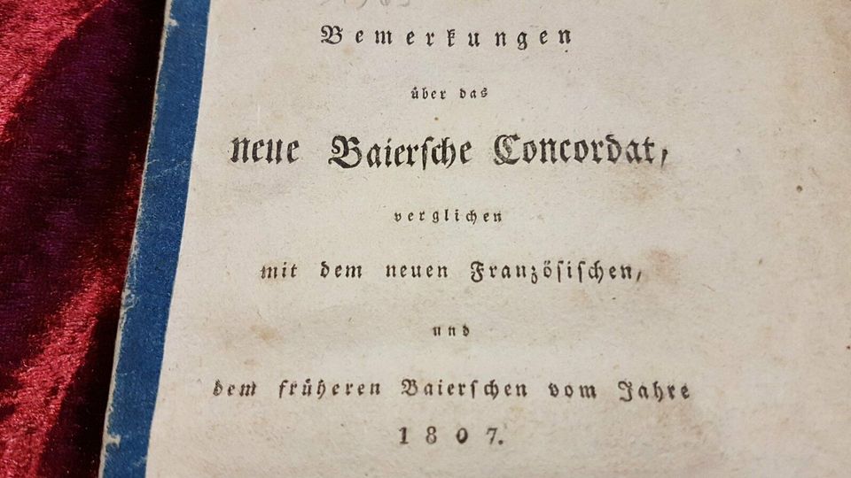 1818 Baiern Königreich Konkordat Buch Papst Pius König Franz Jose in Nürnberg (Mittelfr)