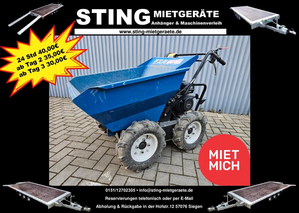 Mini Dumper Motorschubkarre 300KG MIETEN/LEIHEN in NordrheinWestfalen