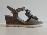 Gabor Wedges Keil Sandalen Sandaletten grün grau silber 36 Leder München - Maxvorstadt Vorschau
