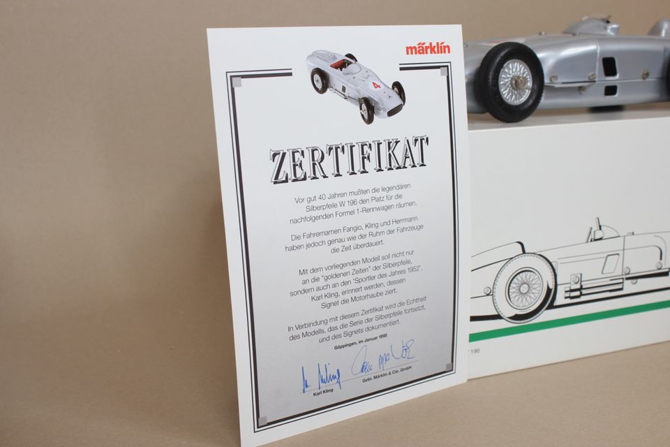 Märklin metall 1102 Mercedes Benz W 196 mit Zertifikat in Scharnebeck