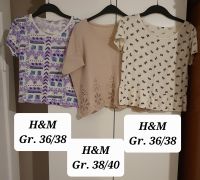 H&M Sommer Shirts Tops crop Baumwolle Viskose lila beige weiß Berlin - Neukölln Vorschau