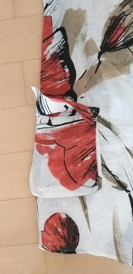 Sommerkleid Tunika Gr. M Tutta Natura weiß oliv rot 100% Leinen in Schriesheim