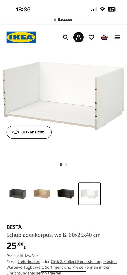Ikea Besta Schubladen 4 Stück mit Fronten Lappviken in Ochtrup