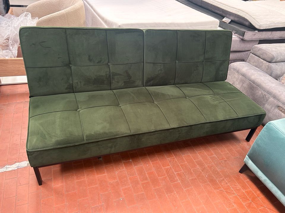 ❌-50%❌Samt-Schlafsofa  (3-Sitzer) Sofa Couch mit Schlaffunktion| in Ottenhöfen