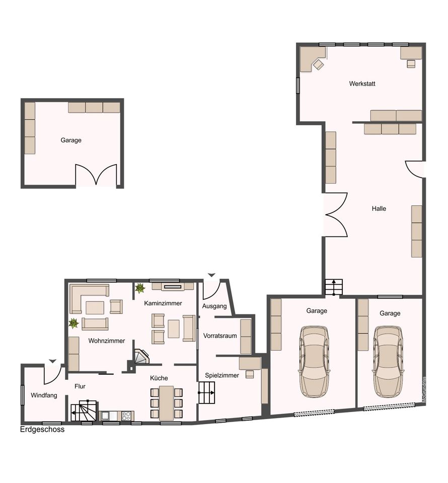 Wohnen & Arbeiten kombiniert | Einfamilienhaus | Garagen | Werkhalle | XL Grundstück in Schkeuditz