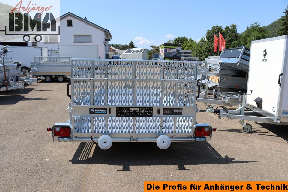 Hapert PKW-Anhänger Maschinentransporter 3500kg 405x179 ALUBODEN in Mühlhausen im Täle