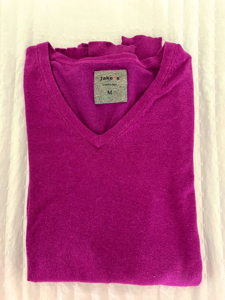 Sommer Pulli V-Neck Herren/Jungs v. Jake’s, M, in pflaume/violett in Solingen