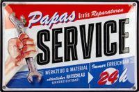 Papas Service Retro Nostalgic Vintage Blechschild Metallschild 20 Bayern - Schweinfurt Vorschau