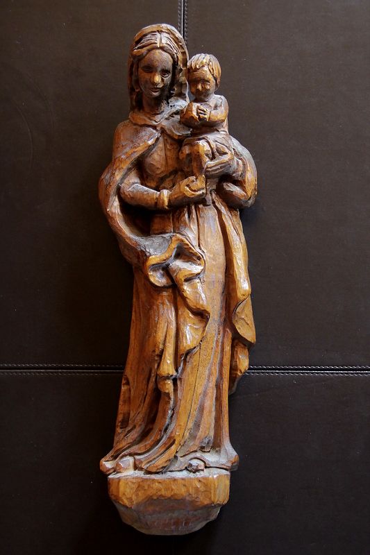 Alte geschnitzte Madonna mit Kind made in Spain 45cm in Eichendorf