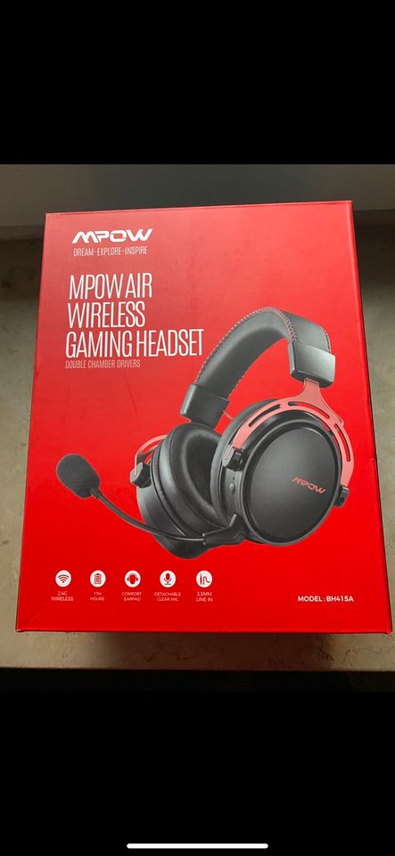 Mpow Air Wireless Gaming Headset BH415A Kopfh rer PS4 PS5 XBOX NE