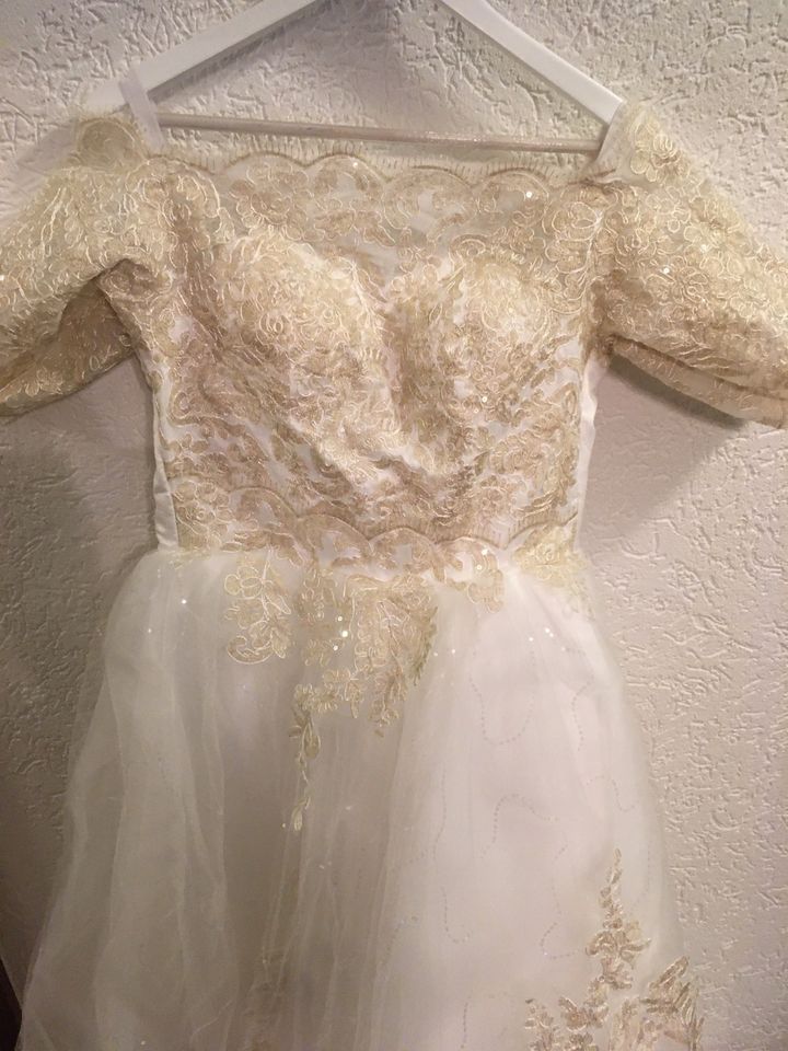 Brautkleid , Hochzeitskleid Gr. 38 Abendkleid,  weiß/champagner in Düren